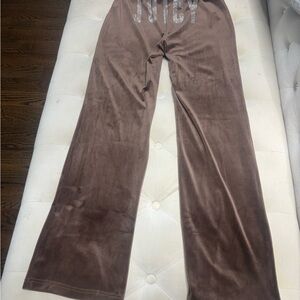 Juicy Couture Chocolate Velour Sweatpants XS NWOT